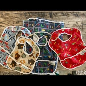 Bumkins boys bibs and high chair mat